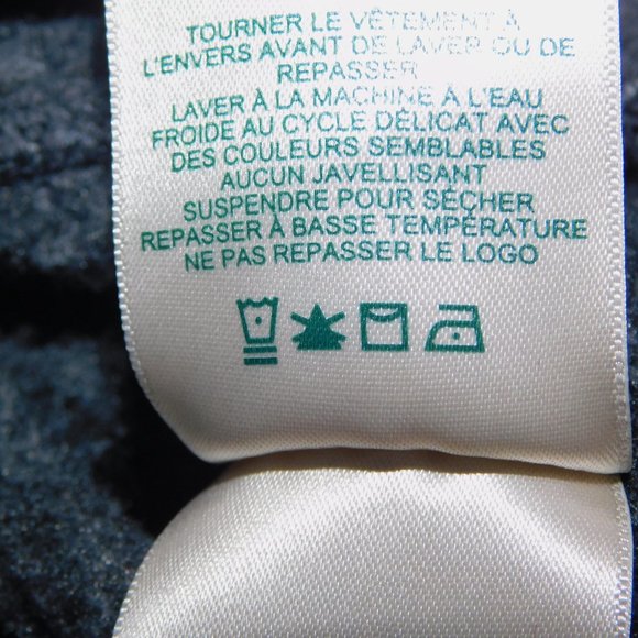 ROOTS Mens M Gray Salt & Pepper 1/4 Zip Fleece Lined Pullover Sweater Spellout - Picture 5 of 13